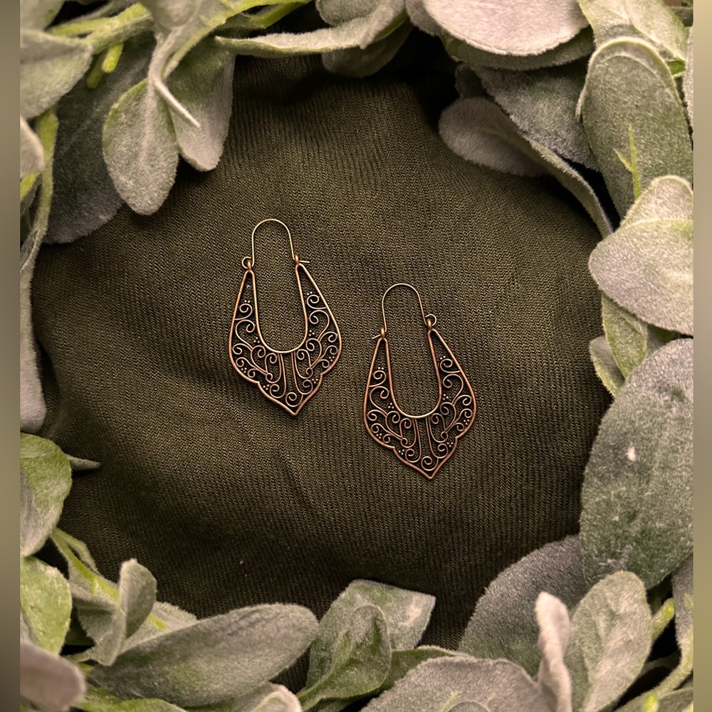2 styles - elegant bronze drop earrings